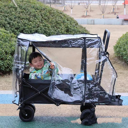Waterproof PVC Rain Cover for Camping Trolley Folding Garden Picnic Wagon Stroller 91x51x74cm