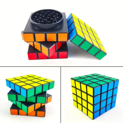 Magnet Magic Cube Four Layers Grinder - Multifunctional 1.8-Inch Cigarette Shredder and Spice Crusher