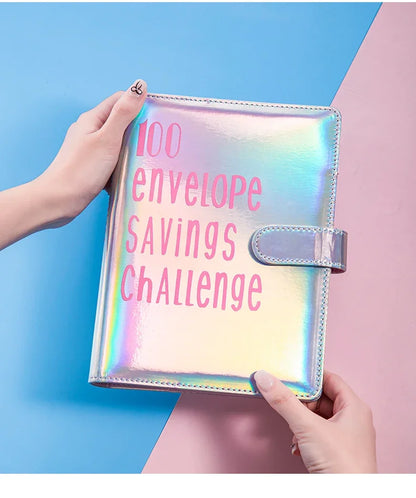 100 Envelope Challenge Binder – Savings Challenge Loose-Leaf Budget Binder with Cash Envelopes, Money Organizer System