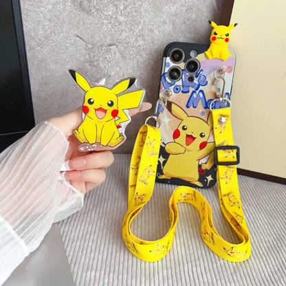 iPhone Pika Case with Holder Rope – Compatible with iPhone 6 to 17, Mini, Plus & Pro Max