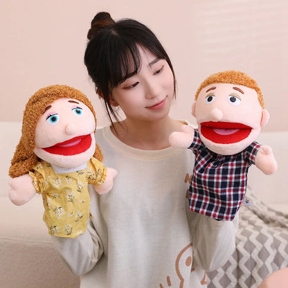 Kids Plush Finger Puppet Toys - 28-33cm Role Play Dolls for Bedtime Stories, Family Games & Creative Fun