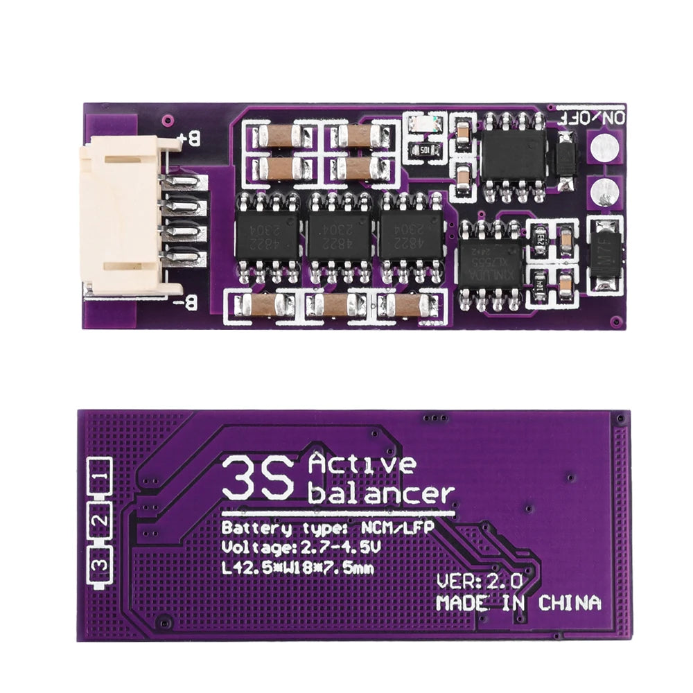 BMS 1.5A Lithium Battery Active Equalizer – 3S to 21S Li-ion, LiFePO4 & LTO Balancer Board with Balance Capacitor