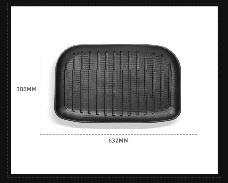 Tesla Model 3/Y Front & Rear Trunk Mats – Upgrade TPE Protective Cargo Liner & Storage Box Floor Pads