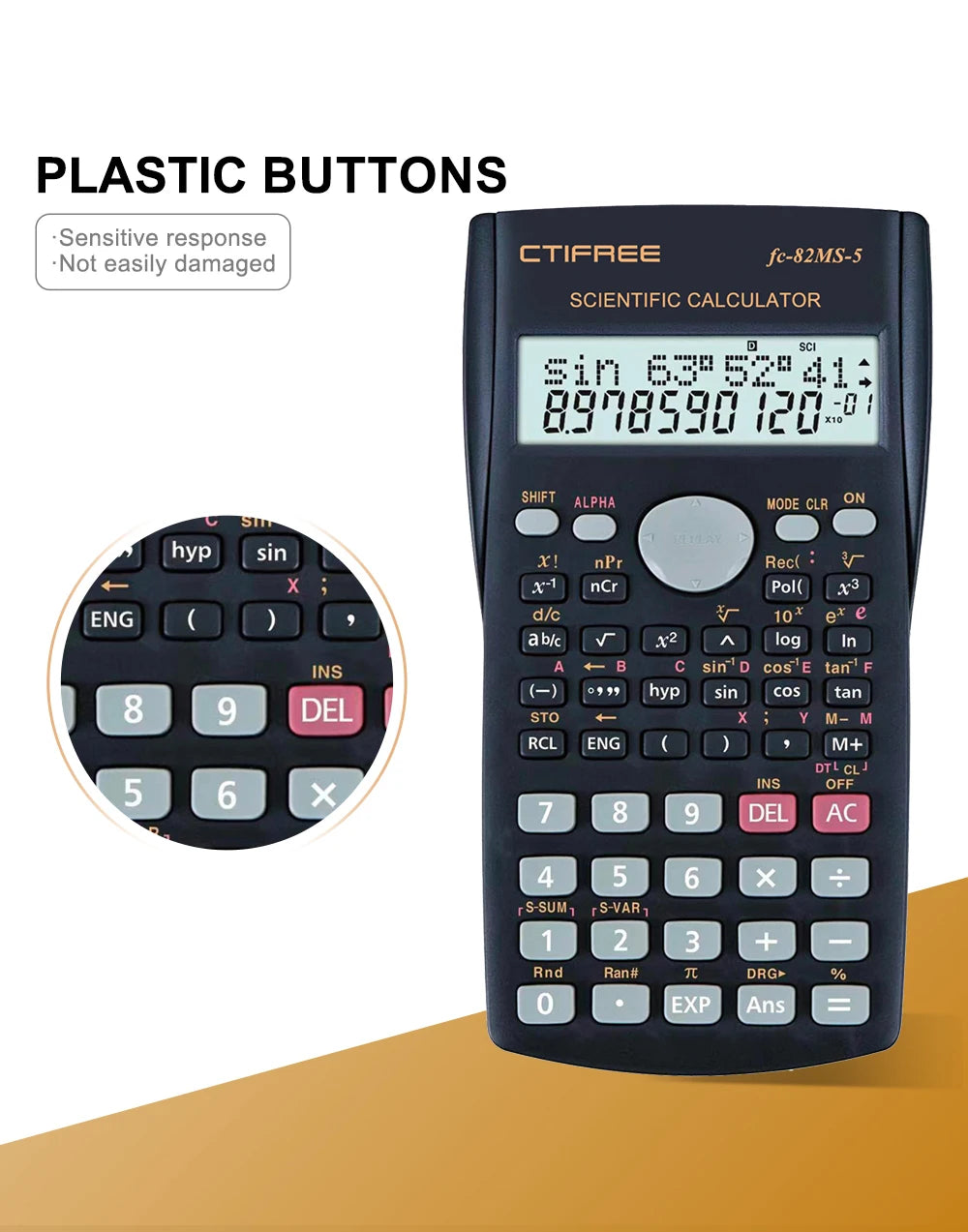 Scientific Calculator - Multifunctional Large Display Portable Calculator for Students & Exams
