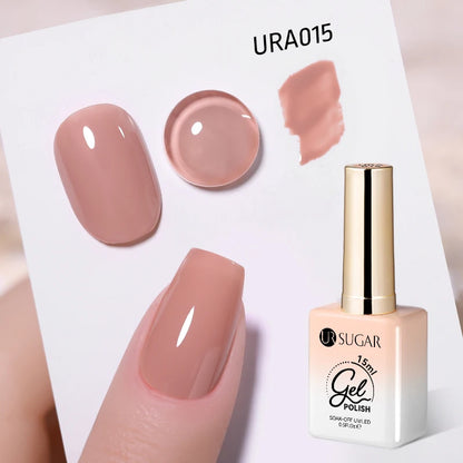 UR SUGAR 15ml Jelly Milky White Gel Polish – Translucent UV Soak Off Nail Art Varnish Semi-Permanent Fashion Nail Color