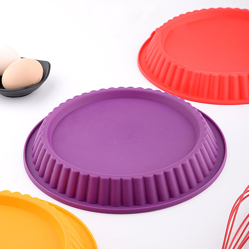 26cm Silicone Cake & Pizza Baking Tray – High-Temperature Mold for Bread, Pie, Toast & Pastry Kitchen Use