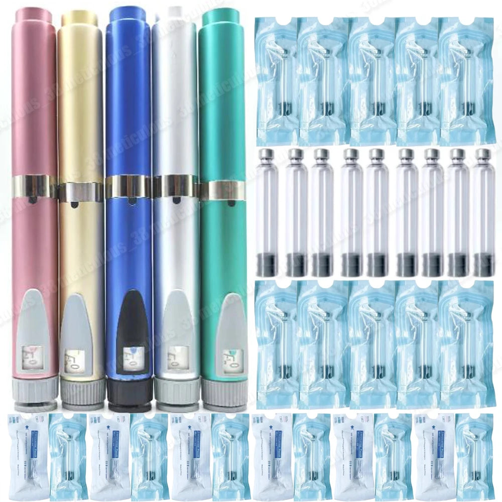 Magic Pen 3ml Empty Cartridge Kit — 4mm Pen Tip Cassette Bottle for Lilly Insulin Pen, Sterile Individual Packaging