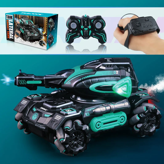 RC 2.4G Spray Car – Four-Wheel Stunt Water Polo Tank Toy for Boys, Remote Control Vehicle (Watch Sold Separately)