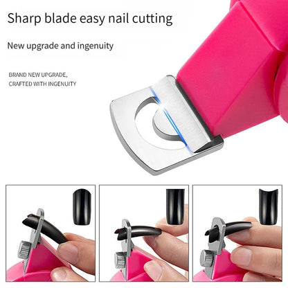 Adjustable Stainless Steel Acrylic Nail Clipper Cutter Trimmer - Nail Art Beauty Salon Tool for Manicure Projects