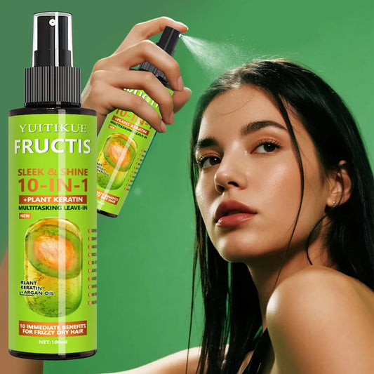 10-in-1 Keratin Hair Spray - Plant-Based Repair Treatment for Dry, Frizzy & Smoothing Hair Care