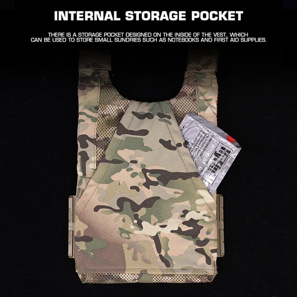 Tactical Vest LV119 Plate Carrier Set – Lightweight OTB Maritime Airsoft Hunting Vest with Underbelly Bag & Triple Mag Pouch