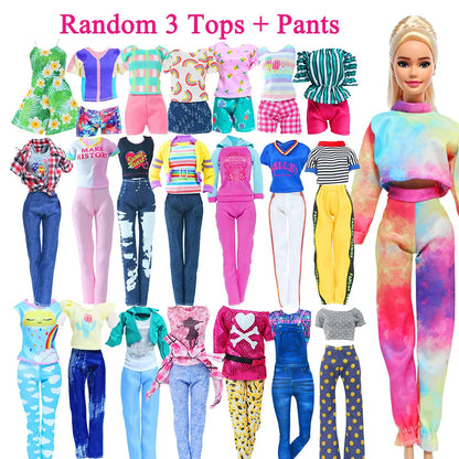 50pcs Handmade Doll Clothes Set – 11.5" Dolls, Evening Gowns, Bikinis, Mini Dresses & 31 Accessories with Hangers, Kids Toy