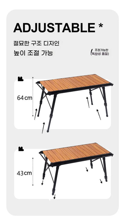Lohascamping Folding IGT Table – Lightweight Adjustable Backpack Table for BBQ, Burner & Multifunctional Use