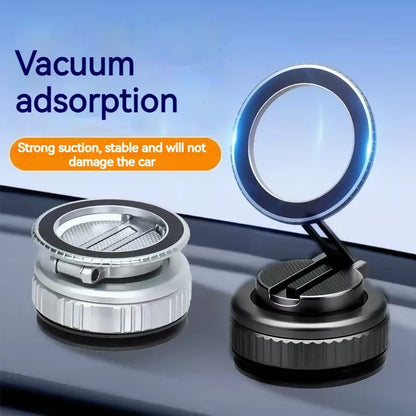 Universal Metal Magnetic Car Phone Holder – Adjustable Vacuum Suction Stand for Mirror, Gym, Bath & Home Use