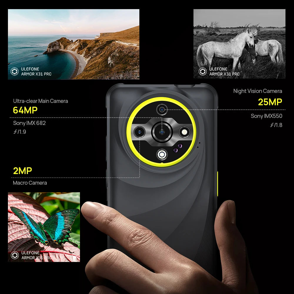 【World Premiere】Ulefone Armor X31 Pro 5G Rugged Smartphone – Android 14, 6.56” Display, 16GB+256GB, 64MP Night Camera, 6050mAh, NFC