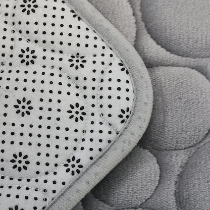 Solid Color Simple Bathroom Mat Set - Water-Absorbing, Non-Slip Stone Pattern, Comfortable & Soft (3PC)