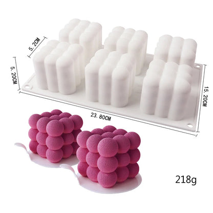 3D Silicone Pastry Mold — French Dessert, Mousse & Cake Baking Pan for Chocolate, Candles, Soap, Fondant, DIY Cake Decoration Tools