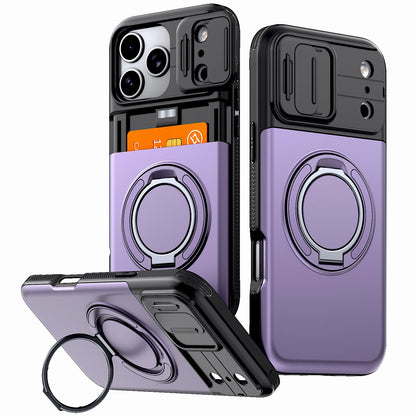 Luxury Wallet Case for iPhone 18 17 16 15 14 13 12 Pro Max 17E 16E 17 Pro - Shockproof Armor Card Holder Stand Cover