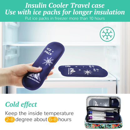 Large Portable Insulin Cooler Bag – Lightweight Durable Travel Cooler for Outdoor Camping and Travel