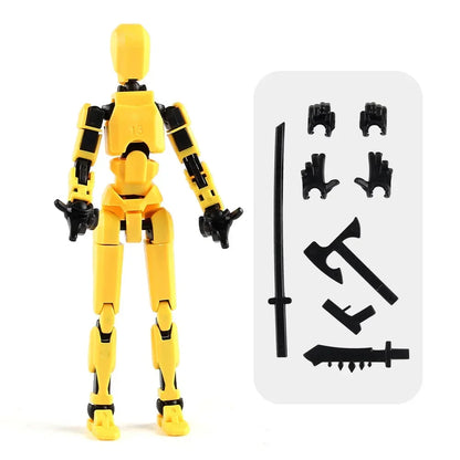 DIY Luminous T13 Multi-Joint Shapeshift Robot & Dog – 3D Printed Movable Mannequin Action Figures for Kids & Gifts