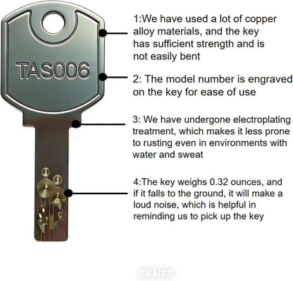 TSA006 Luggage Key & Tag - Replacement Key for Rimowa Suitcases and TSA Locks