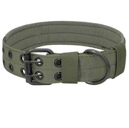 Adjustable Reflective Nylon Dog Collar – Heavy Duty Tactical Training Collar for German Shepherds
