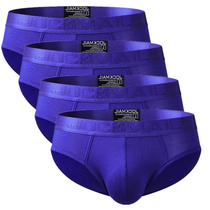4-Pack Men’s Bamboo Briefs – Breathable Bikini-Style Underwear, Comfortable Soft Fit Male Underpants