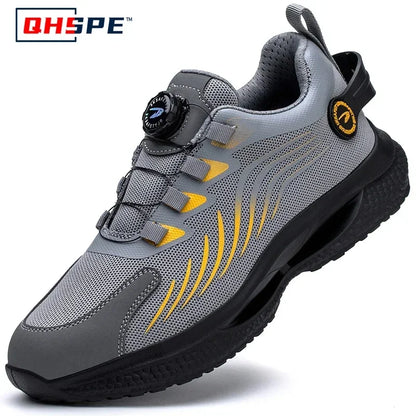 Rotating Button Safety Shoes for Men – Anti-Smash, Anti-Puncture Work & Security Protective Boots, Fashion Sport Design