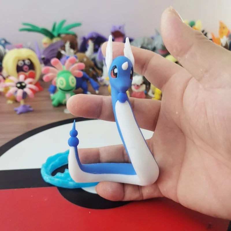Pokemon Collectible Figures - 1:20 DIY 3D Printed Kawaii Cartoon Character Models & Kids Christmas Gift Toys