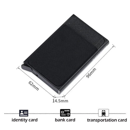 Automatic Flip Card Holder Sleeve — Large Capacity Metal Wallet with 12 Slots, Anti-Theft Credit Card Case for Men