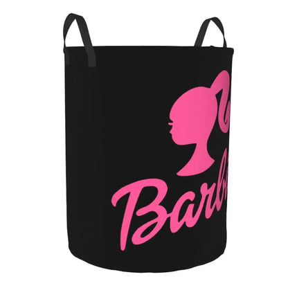 Custom Barbie Logo Laundry Basket – Collapsible Large Capacity Clothes Storage Bin, Disney Baby Hamper