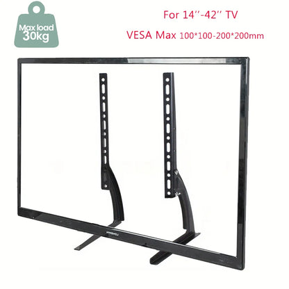 BEISHI Universal TV Stand for 14-42 Inch LCD/LED/OLED Flat & Curved Screens – Tabletop Pedestal Mount Bracket