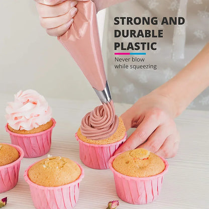 100/50/20pcs Disposable Piping Bags – Pastry Icing Bags for Cake, Cream, and Fondant Decorating Baking Tools