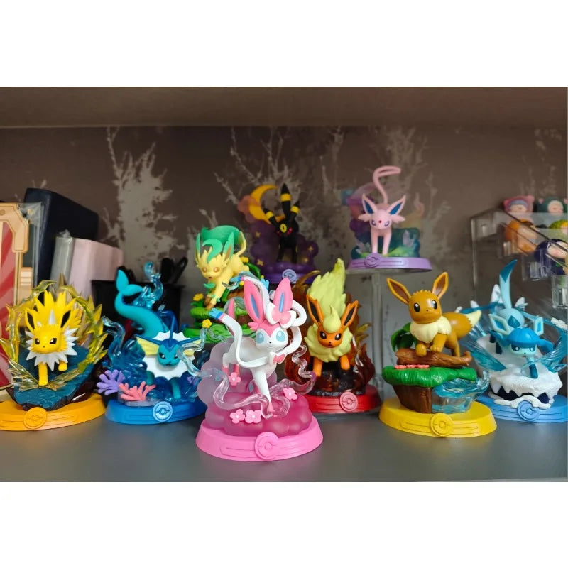 9-Pack Monster Blind Box PVC Action Dolls — Adventure Eevee, Sylveon & Umbreon Surprise Toy Collectibles, Gift for Kids