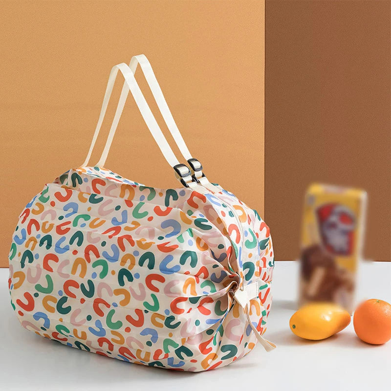 Foldable Waterproof Shopping Bag – Portable Travel, Beach, and Grocery Tote