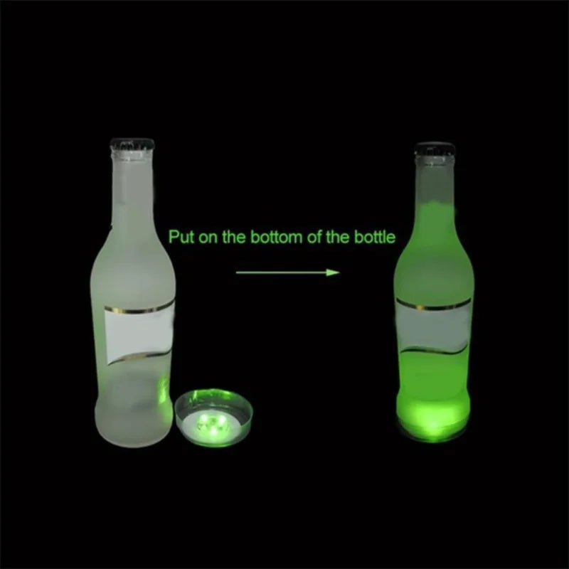 LED Coaster Lights - Illuminate Your Bar, KTV, Wedding, Party, and More with 5/10/30PCS Luminous Bottle Stickers Decoration