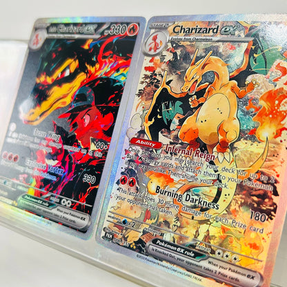 Ash’s Charizard ex Holographic Card – 0006/1025 English Foil Texture Anime Collectible Card