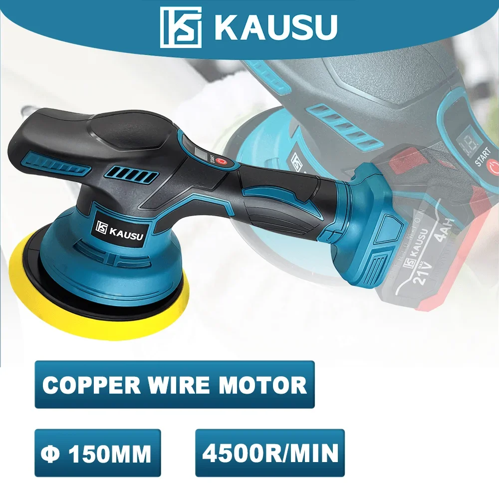 Cordless Electric Car Polisher with Digital Display – Automotive Waxing & Rotary Polishing Tool for Makita 18V Battery (Tool Only, No Battery)
