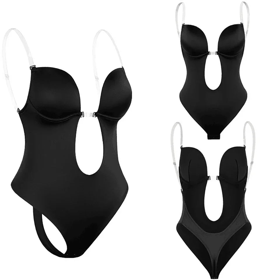 Women’s Full Body Shaper Bodysuit – Backless Thong, Invisible Tummy Control Shapewear for Slimming & Contour