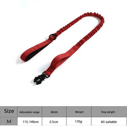Adjustable Tactical Dog Collar with Traction Rope – Military Training Collar for Medium & Large Dogs