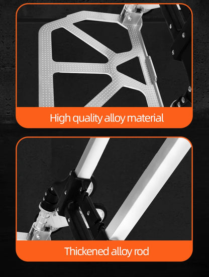 AIRAJ Aluminum Portable Folding Handcart — Ultra-Quiet Wear-Resistant Wheels, Ideal Gift for Parents & Family