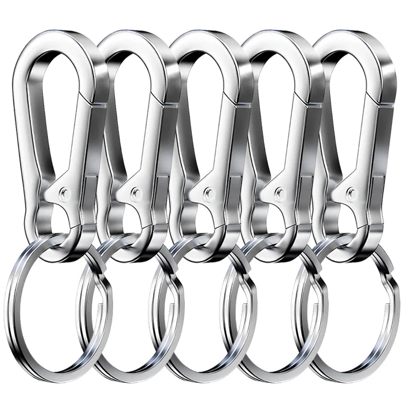 1/5PCS Metal Gourd Buckle Keychain – Strong Carabiner Climbing Hook for Car Keys & Vintage Accessories