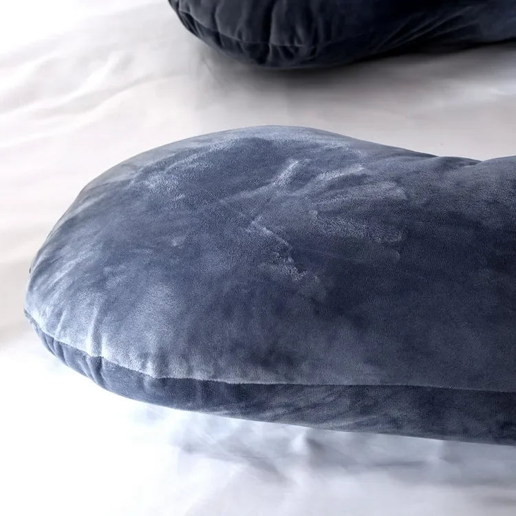 Soft Fleece U-Shaped Pregnancy Pillow – Multi-Function Side & Lumbar Support Cushion for Women