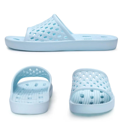 Comwarm Women Shower Shoes - Quick Dry Non-Slip Drain Hole Slippers for Beach Bathroom Pool Gym