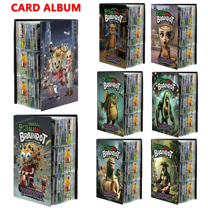 Italian Brainrot Trading Card Binder Album – 9-Pocket Anime Card Storage Holder, Collection Protector Notebook, Birthday Gift for Collectors