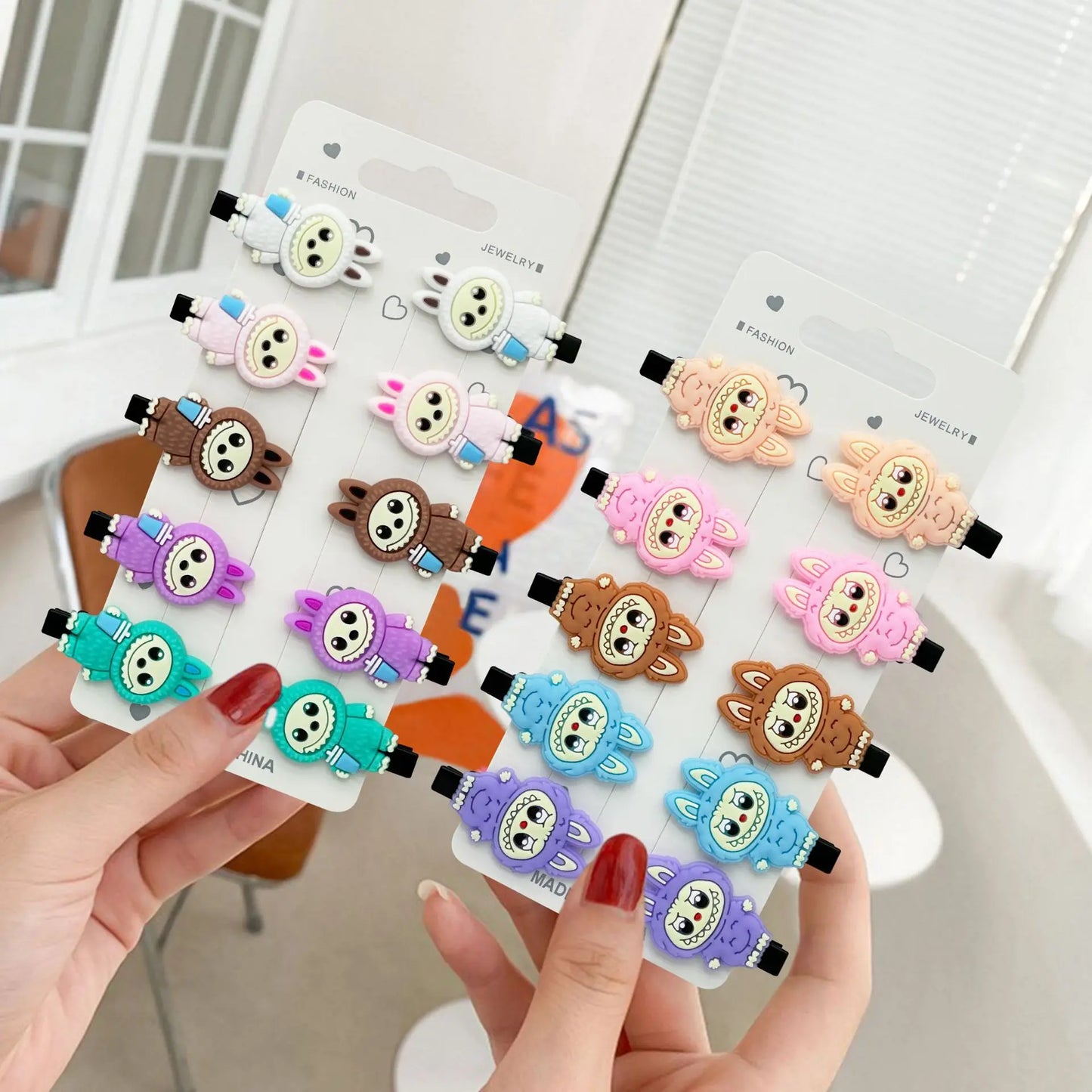 60pcs Cartoon Anime Hair Clips for Girls Kawaii Kids Hair Accessories Gifts
