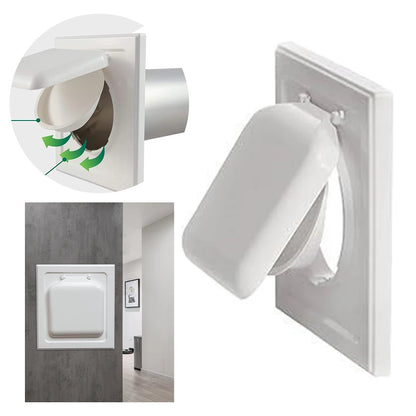Dual Door Dryer Vent Cover with Screws – Easy Install Exterior Exhaust Vent for Home Safety