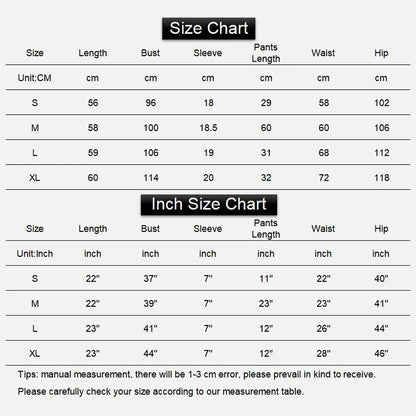 Women's 2-Piece Pajamas Set – Short Sleeve Cartoon Print Top and Pants Sleepwear Loungewear