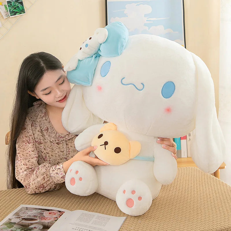 Sanrio Kuromi Plush Dolls — 40/50cm Kawaii My Melody & Cinnamoroll Soft Stuffed Anime Animals, Cartoon Pillow Decor for Kids