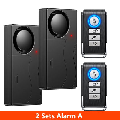 Awapow Wireless 110dB Vibration Bike Alarm with Remote Anti-Theft Home & Window Security